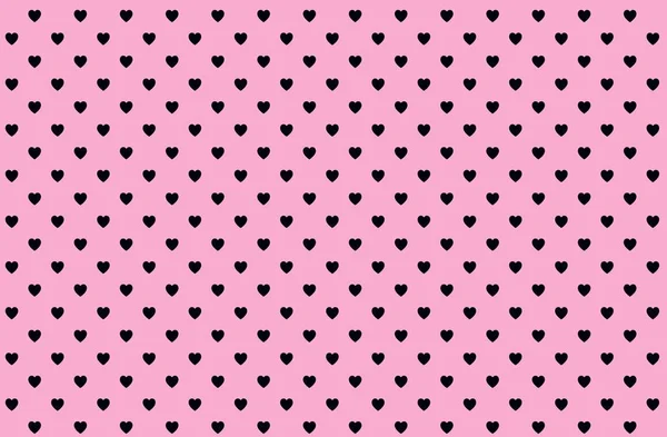 Black Hearts Pink Background Illustration Design — Stock Photo, Image