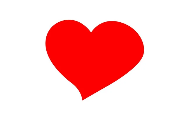 Beyaz Arka Plan Üzerinde Kırmızı Kalp Şekli Illüstrasyon — Stok fotoğraf