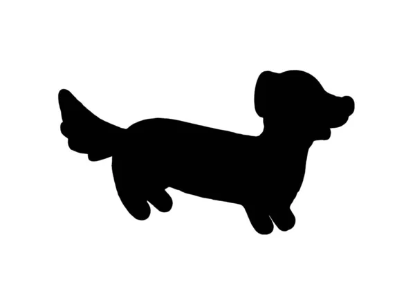 Beyaz Arka Plan Üzerinde Izole Köpek Logosu Illüstrasyon Tasarımı — Stok fotoğraf