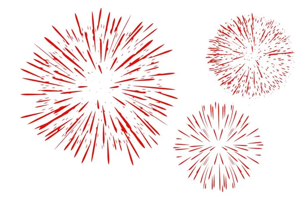 Illustration Von Feuerwerk Auf Weißem Hintergrund Illustration Design — Stockfoto