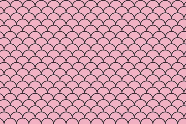 Fischschuppen Nahtloses Muster Auf Rosa Hintergrund — Stockfoto