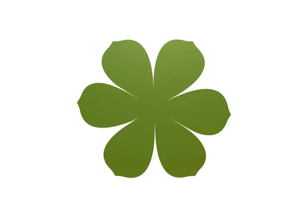 Vihreä Kukka Logo Valkoisella Taustalla Kuva Suunnittelu — kuvapankkivalokuva