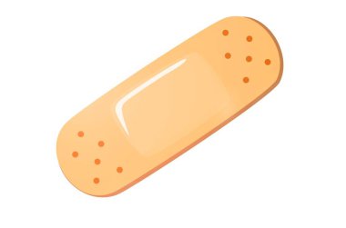 Beyaz arka planda yara bandı rengi izole edilmiş. resimleme tasarımı