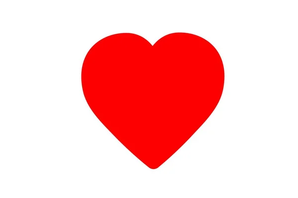 Rode Hartvorm Geïsoleerd Wit Illustratie Ontwerp — Stockfoto