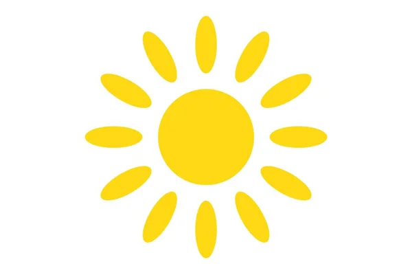 Beyaz Arkaplanda Güneş Simgesi Illüstrasyon Tasarımı — Stok fotoğraf