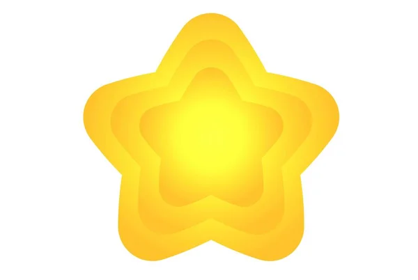 Gouden Ster Logo Geïsoleerd Witte Achtergrond Illustratieontwerp — Stockfoto