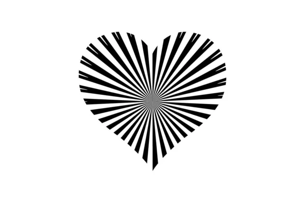 Czarne Serce Kształt Logo Izolowane Białym Tle Projekt Ilustracji — Zdjęcie stockowe
