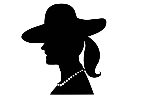 Illustrazione Silhouette Una Donna Sfondo Bianco — Foto Stock