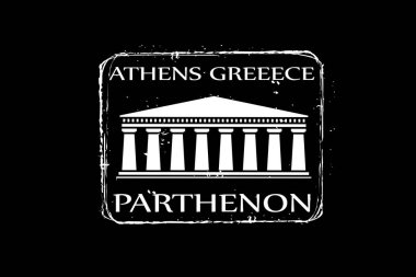 Roma 'nın ünlü bina çizimi. İtalyan tarihi Pantheon eskizini izole etti. damga