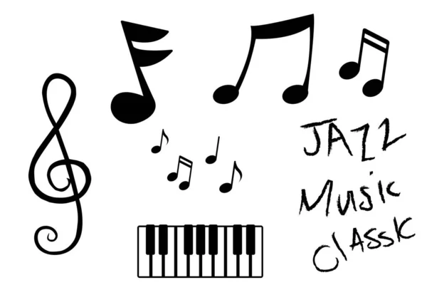 Set Strumenti Musicali Sfondo Bianco Disegno Illustrativo — Foto Stock