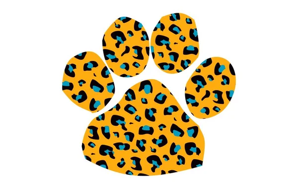 Tiger Paw Mascote Gráfico Isolado Fundo Branco Design Ilustração — Fotografia de Stock