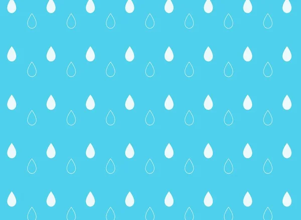 Gouttes Pluie Motif Sur Fond Bleu Illustration Design — Photo