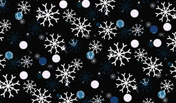 Νιφάδες Χιονιού Μοτίβο Σκούρο Φόντο Εικονογράφηση Του Σχεδιασμού — Φωτογραφία Αρχείου