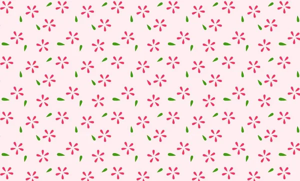Nahtloses Muster Mit Rosa Blumen Hintergrund Illustration Design — Stockfoto