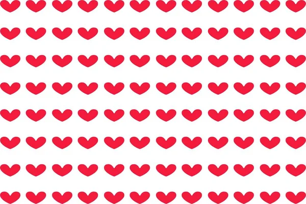 Red Hearts Seamless Pattern White Background Illustration Design — Stock Photo, Image