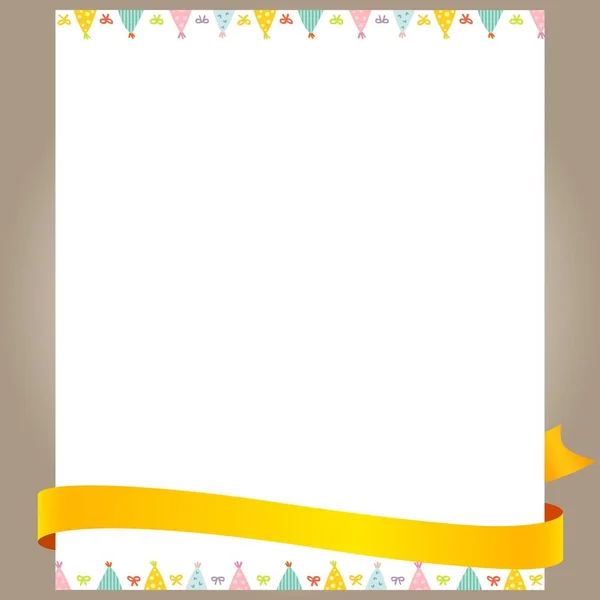 白い背景のギフトカードフレーム 誕生日のコンセプトスタイル イラストデザインスタイル — ストック写真