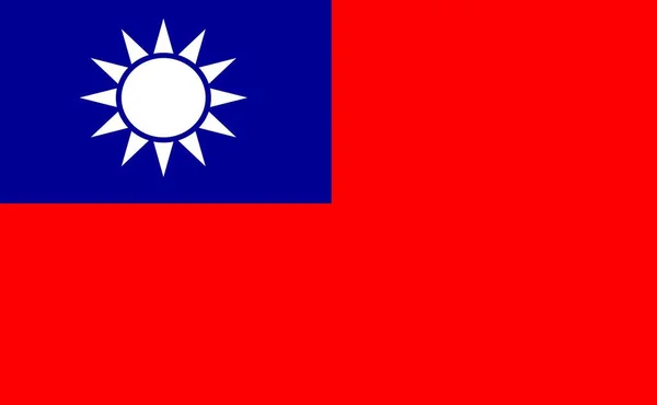 Flag Republic China Taiwan Correct Size Illustration Design — Stock Photo, Image