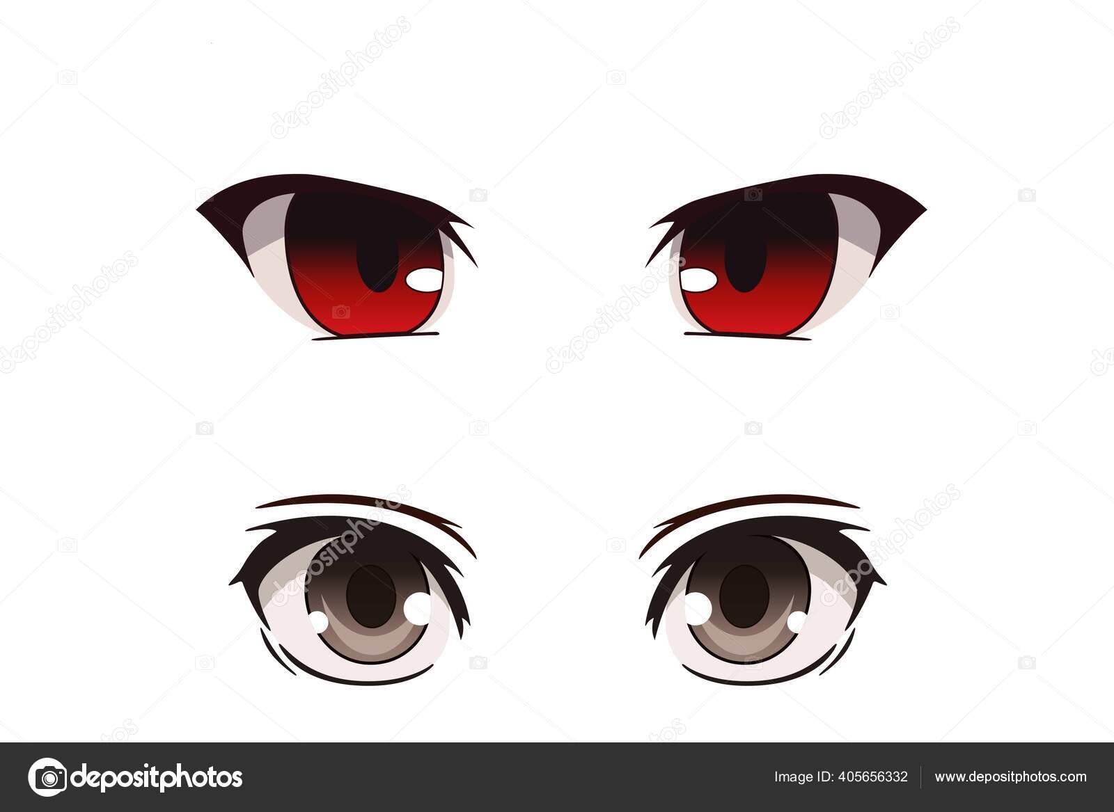 anime cat eye red