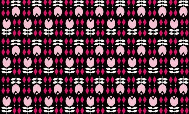 Pembe çiçekler arkaplansız desen - illüstrasyon tasarımı 