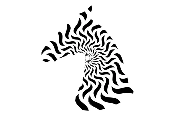 Häst Logotyp Vit Bakgrund Isolerad — Stockfoto