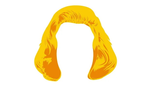 Conceito Cabelo Amarelo Fundo Branco Isolado — Fotografia de Stock