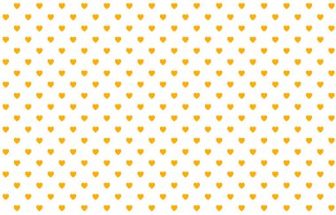 Beyaz arka planda sarı kalpler var. resimleme 