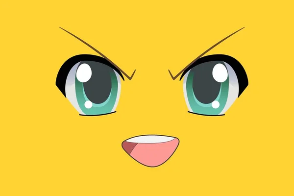 anime çizgi film gözleri renk arkaplanı - illüstrasyon tasarımı 