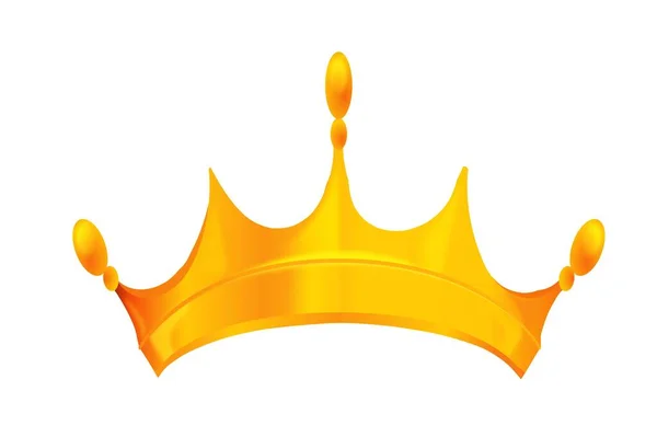 Золота Корона Ізольована Білому Тлі Ілюстрація Дизайну — стокове фото