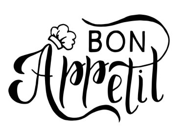 Afiyet olsun siyah harfler.