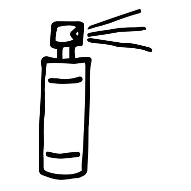 Elle çizilmiş el antiseptiği.