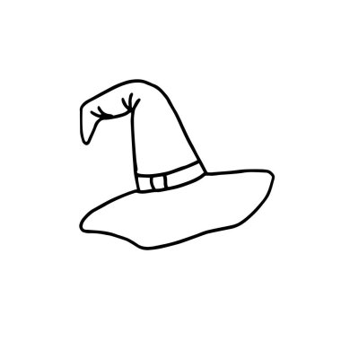 İllüstrasyon karalama Cadılar Bayramı şapkası