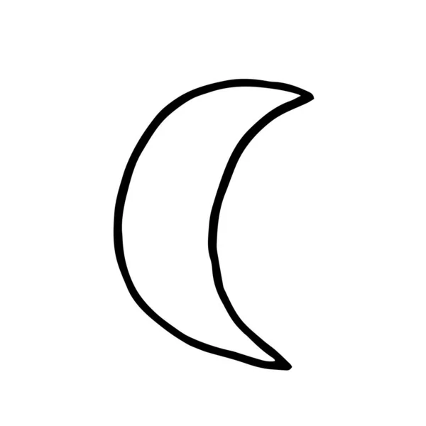 Χειροκίνητη Απεικόνιση Σελήνης — Διανυσματικό Αρχείο