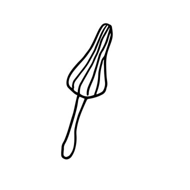 Elle çizilmiş zehirli mantar çizimi