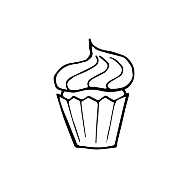 Torta Kézzel Rajzolt Illusztráció — Stock Vector
