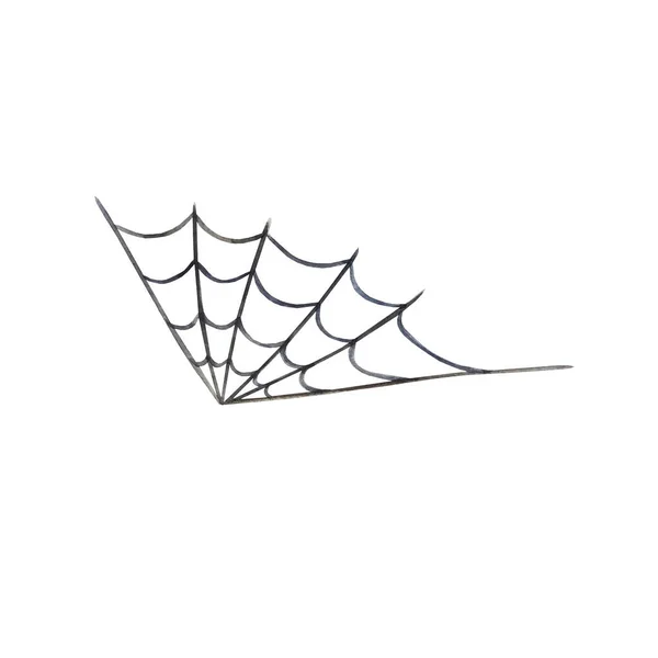 水彩蜘蛛网之间的光环 — 图库照片