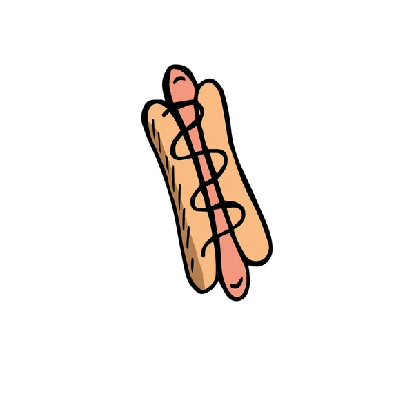 Vector Comida Rápida Hot Dog — Vector de stock