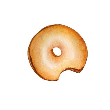 Sarı renkli suluboya çörek.