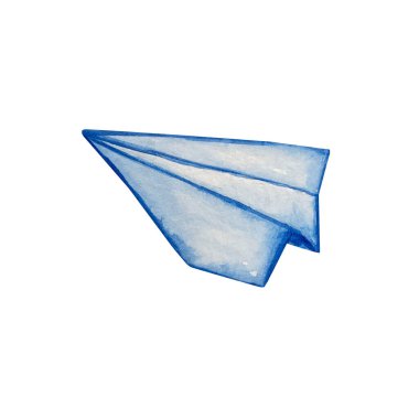 suluboya resimli kağıt uçak