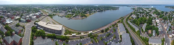 Vista Aérea North River Danvers River Salem Harbor Ciudad Salem —  Fotos de Stock