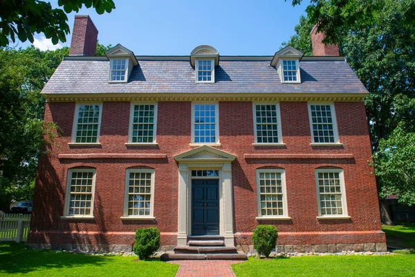 Salem Denizcilik Ulusal Tarihi Sitesi 'nde 168 Derby Caddesi' ndeki Yüzbaşı Richard Derby Evi Salem şehir merkezi, Massachusetts MA, ABD.