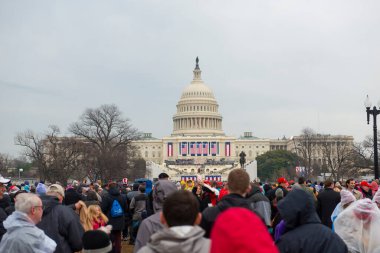 WASHINGTON, DC - 20 Ocak 2017: Amerika Birleşik Devletleri 'nin Washington DC' deki 45. Başkanı Donald Trump 'ın Başkanlık Açılışı.