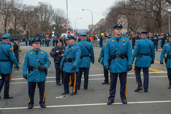 Washington Jan 2017 Αστυνομία Νέας Ιερσέης Υπηρεσία Στη Λεωφόρο Πενσυλβάνια — Φωτογραφία Αρχείου