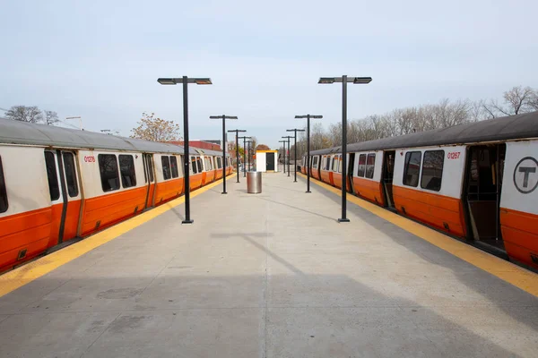 Malden Boston Usa Nov 2019 Boston Metro Mbta Orange Line — Stock Photo, Image