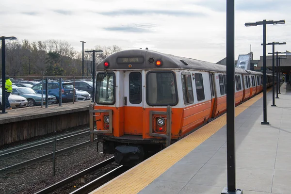Malden Boston Usa Nov 2019 Boston Metro Mbta Orange Line — Stock Photo, Image