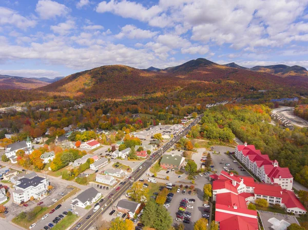 Lincoln Main Street Centro Della Città Little Coolidge Mountain Sulla — Foto Stock