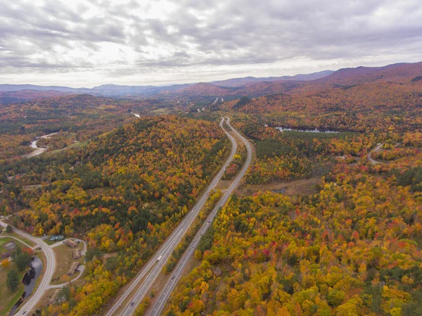 Interstate Highway Exit Route Pemigewasset River White Mountain National Forest — Stock Photo, Image