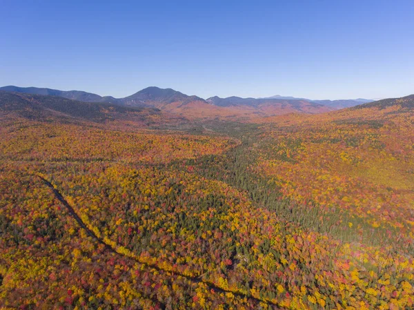 White Mountain National Forest Folhagem Queda Kancamagus Highway Vista Aérea — Fotografia de Stock