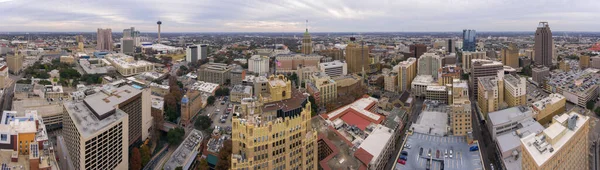 Aerial View San Antonio Downtown Skyline Including Tower Life Building — Stock Photo, Image
