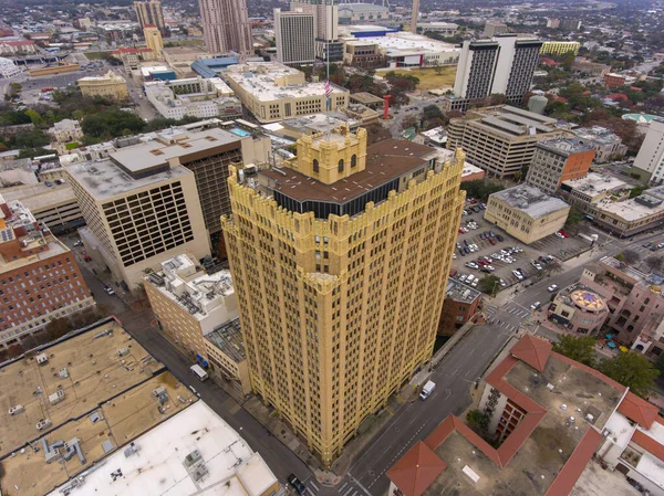 Aerial view of Nix Professional Building in downtown San Antonio, Texas, TX, USA.