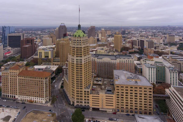 San Antonio şehir merkezinin gökyüzü manzarası Tower Life Building, San Antonio, Texas, TX, ABD.